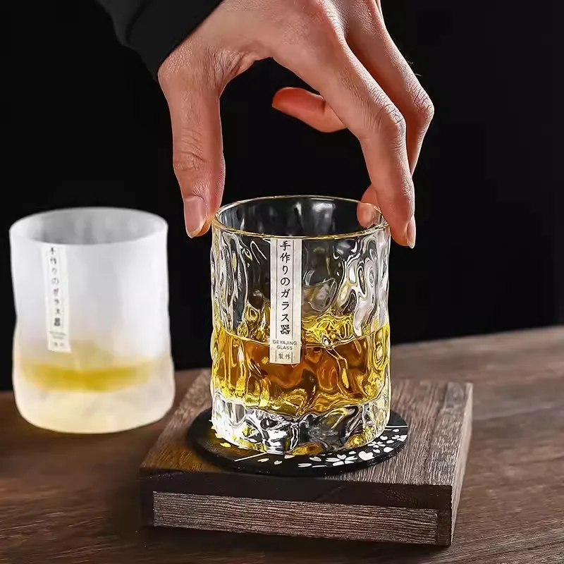 Whisky Beer And Wine - 두꺼운 일본식 해머 크리스탈 위스키 잔,